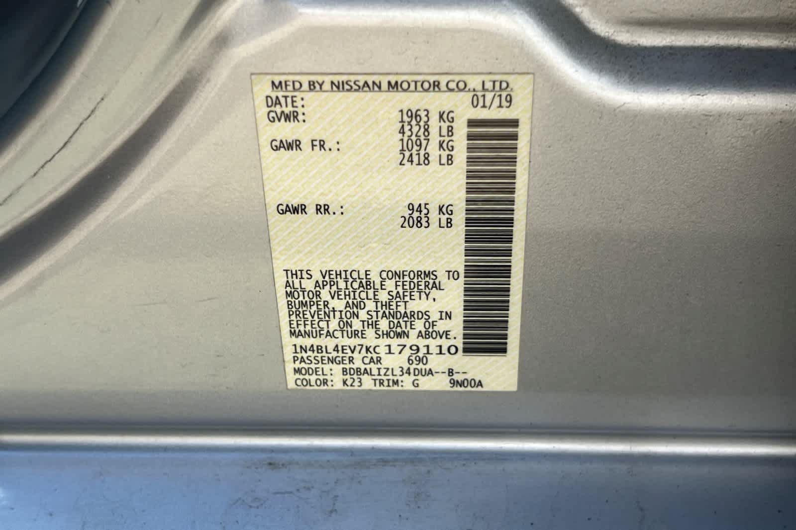 Used 2019 Nissan Altima 2.5 SL FWD image 26