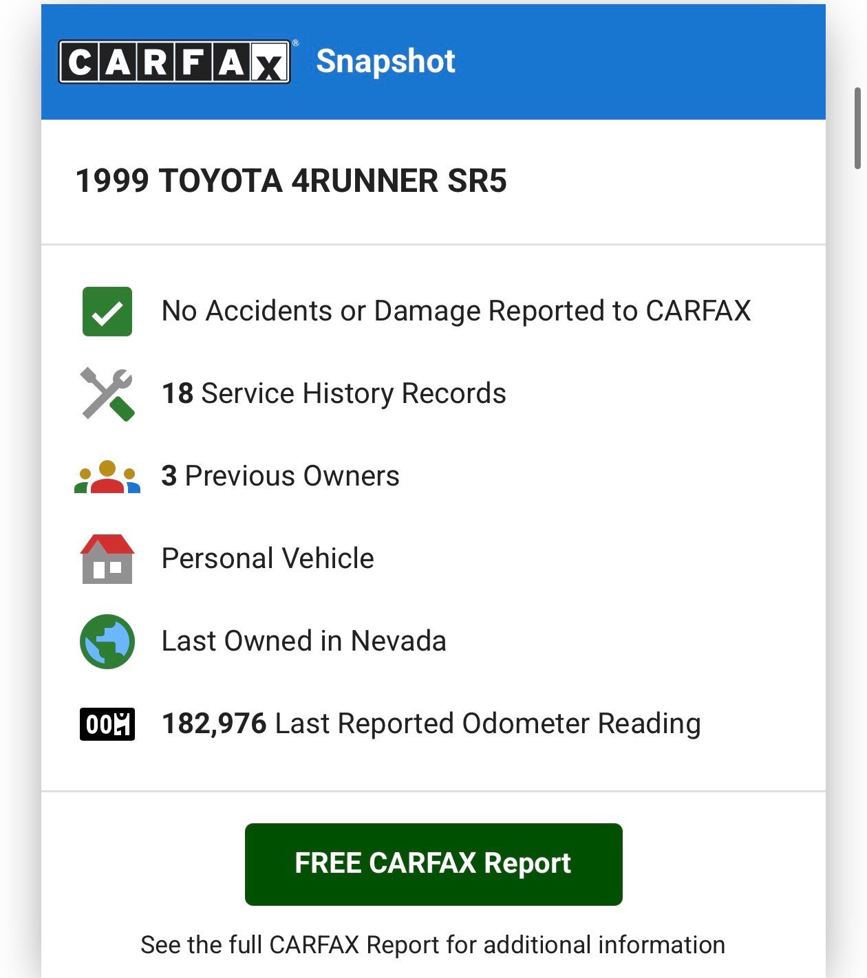 Used 1999 Toyota 4Runner SR5 AWD/4WD image 7