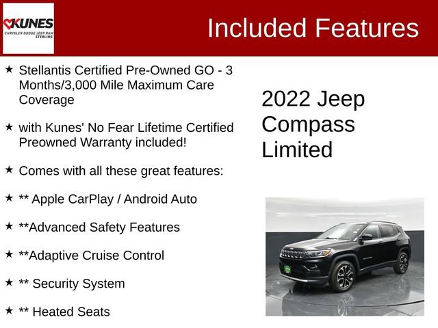 Certified 2022 Jeep Compass Limited AWD/4WD image 2
