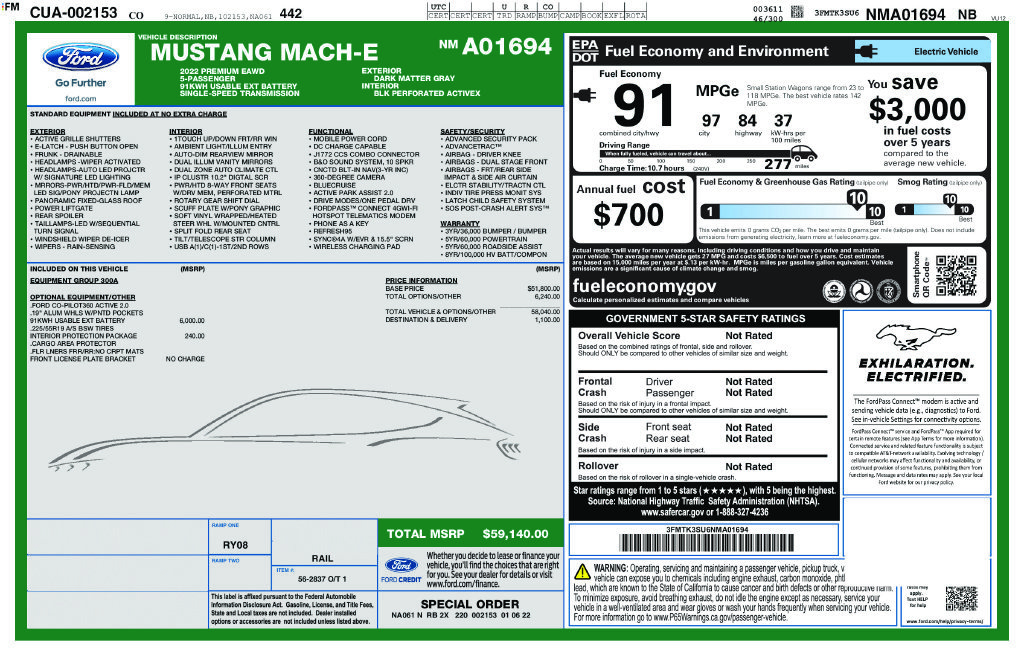 Used 2022 Ford Mustang Mach-E Premium AWD/4WD image 35