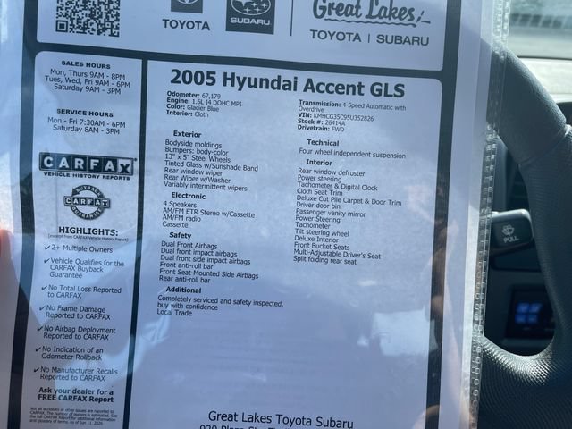 Used 2005 Hyundai Accent GLS FWD image 27