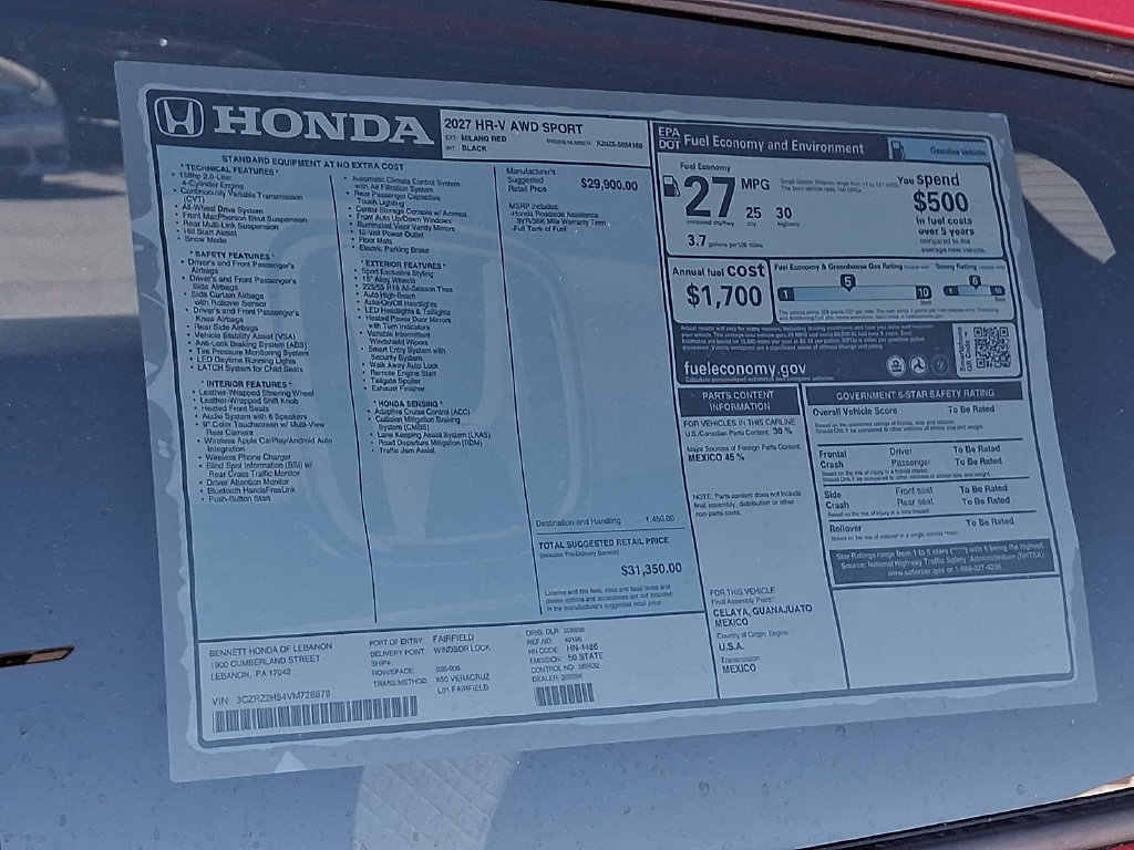 New 2027 Honda HR-V Sport image 3