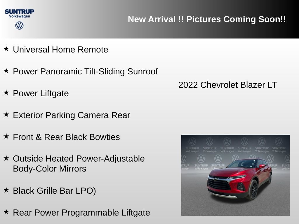 Used 2022 Chevrolet Blazer LT w/ LPO, Black Grille Bar Package FWD image 12