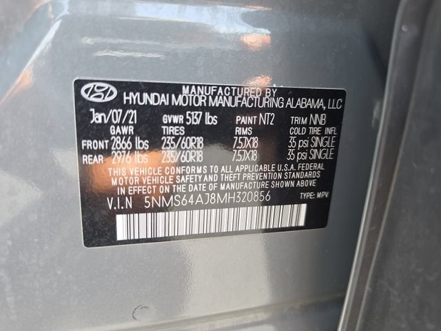 Used 2021 Hyundai Santa Fe SEL w/ Convenience Package FWD image 46
