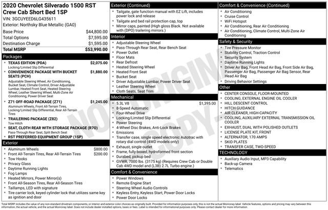 Used 2020 Chevrolet Silverado 1500 RST w/ Texas Edition AWD/4WD image 1