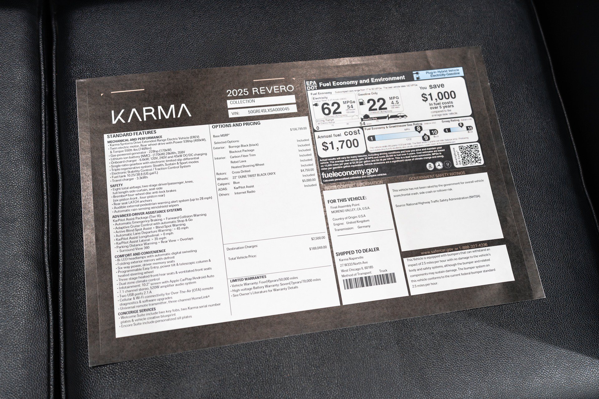 Used 2025 Karma Revero Luxury RWD image 69