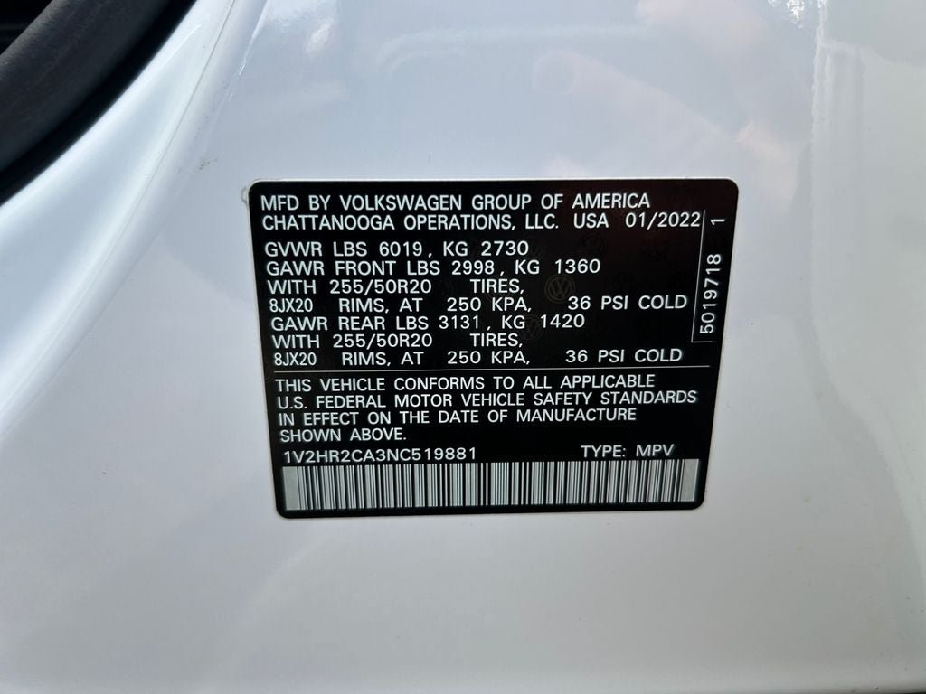 Used 2022 Volkswagen Atlas SE AWD/4WD image 36