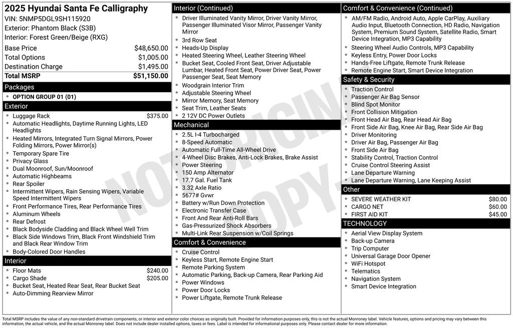New 2025 Hyundai Santa Fe Calligraphy image 6
