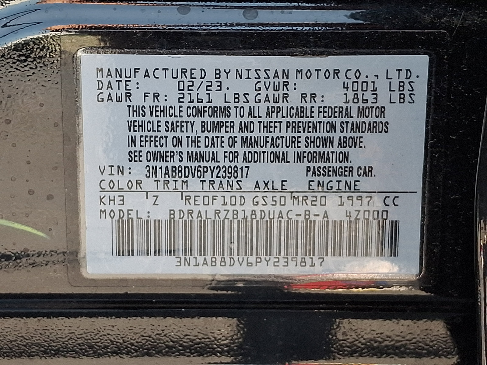 Certified 2023 Nissan Sentra SR w/ Midnight Edition Package FWD image 25