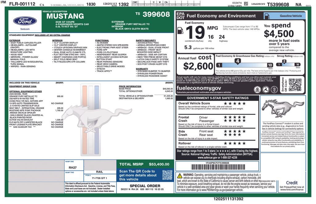 New 2026 Ford Mustang GT w/ Mustang Nite Pony Package image 3