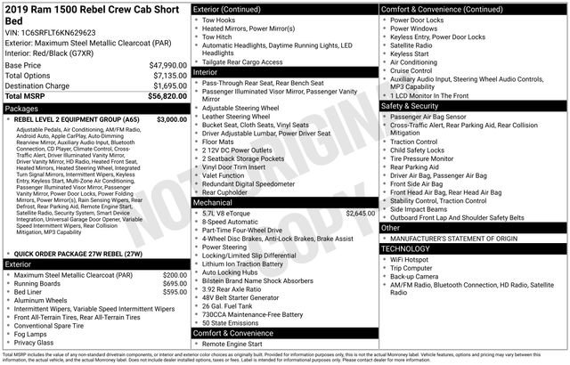 Used 2019 RAM 1500 Rebel w/ Rebel Level 2 Equipment Group AWD/4WD image 7