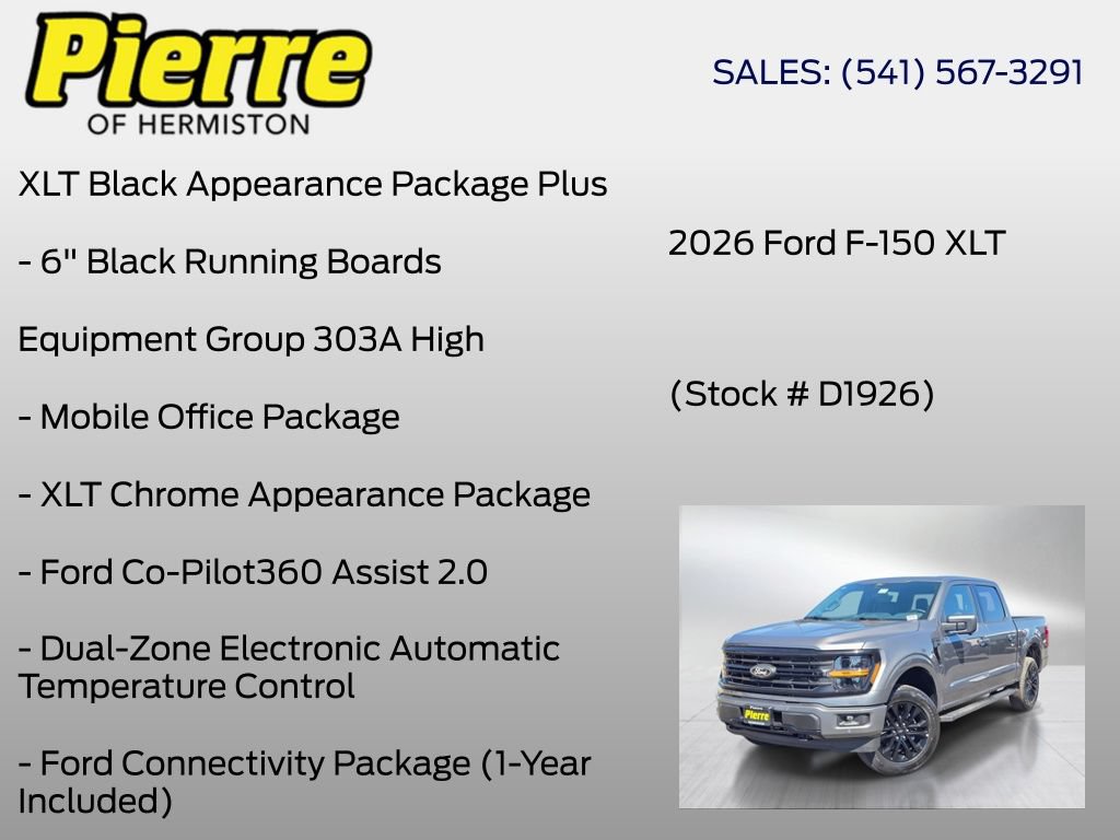 New 2026 Ford F150 XLT w/ Equipment Group 303A High AWD/4WD image 12
