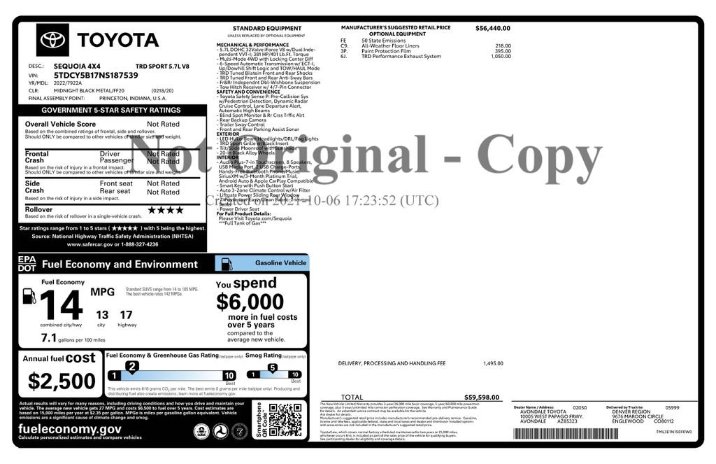 Used 2022 Toyota Sequoia TRD Sport AWD/4WD image 4