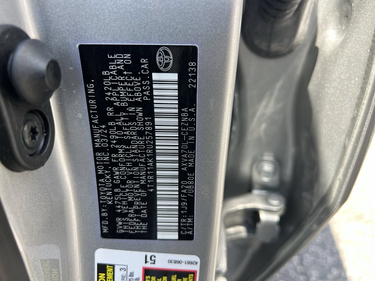 Used 2024 Toyota Camry LE w/ Convenience Package FWD image 36