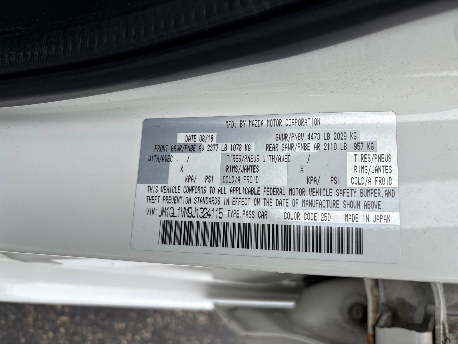 Used 2018 MAZDA MAZDA6 Touring image 30