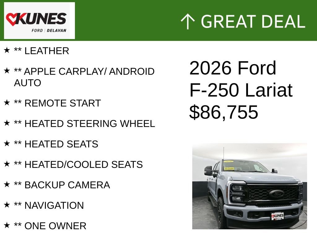 Used 2026 Ford F250 Lariat w/ Black Appearance Package AWD/4WD image 2