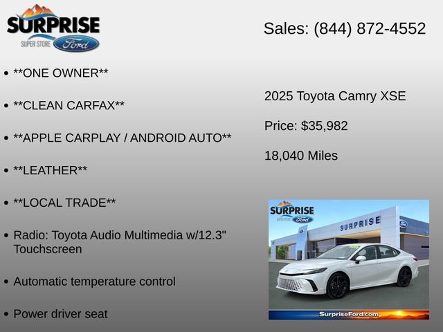 Used 2025 Toyota Camry XSE AWD/4WD image 6