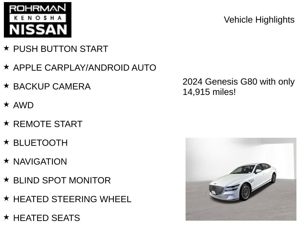 Used 2024 Genesis G80 image 7