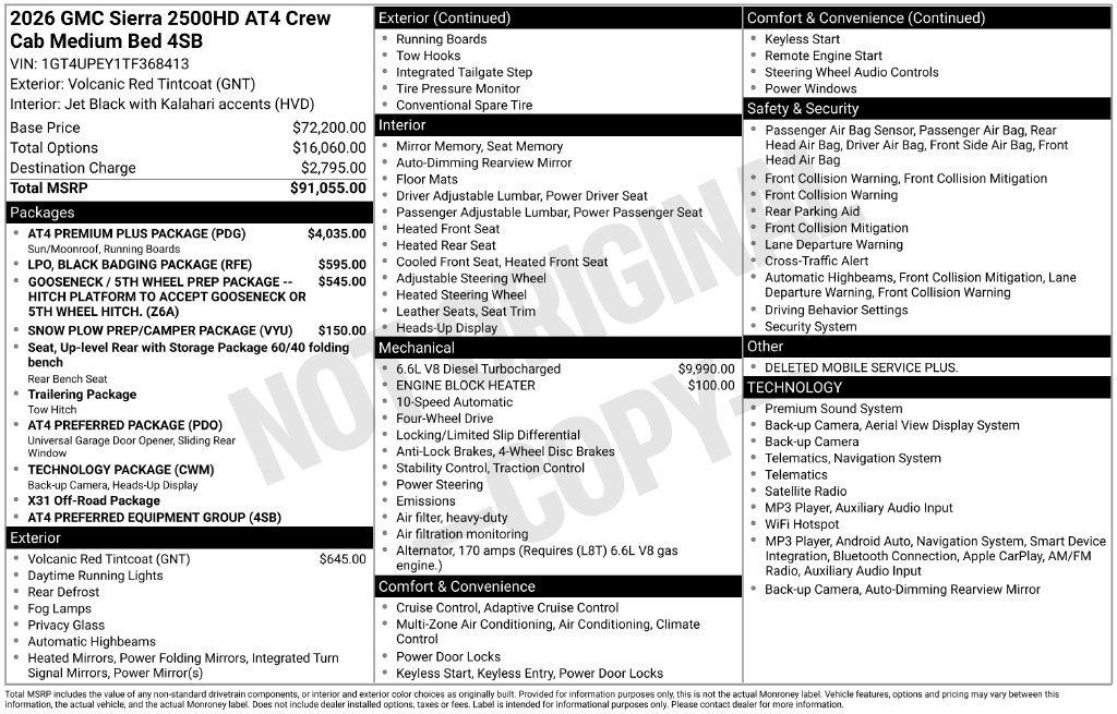 New 2026 GMC Sierra 2500 AT4 w/ AT4 Premium Plus Package AWD/4WD image 26