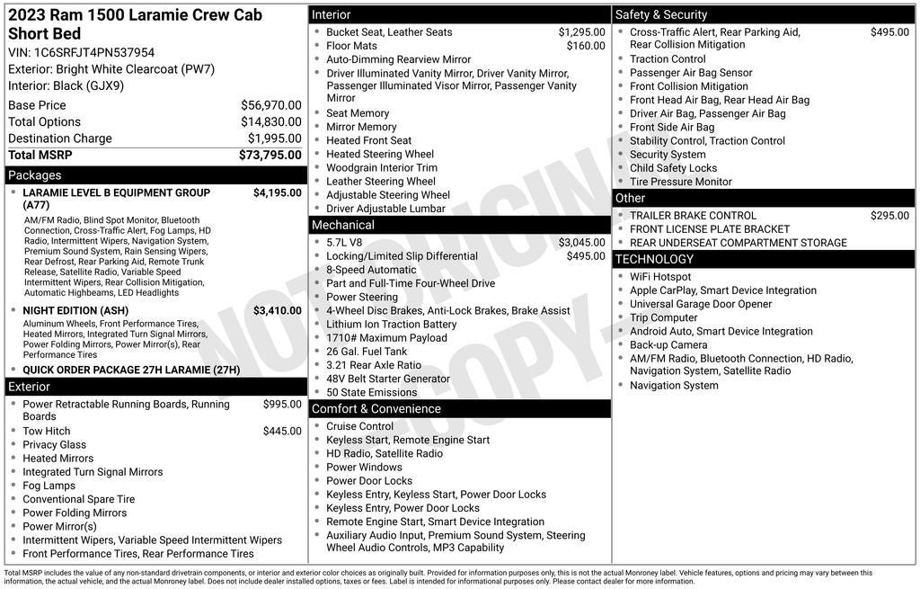 Used 2023 RAM 1500 Laramie AWD/4WD image 8