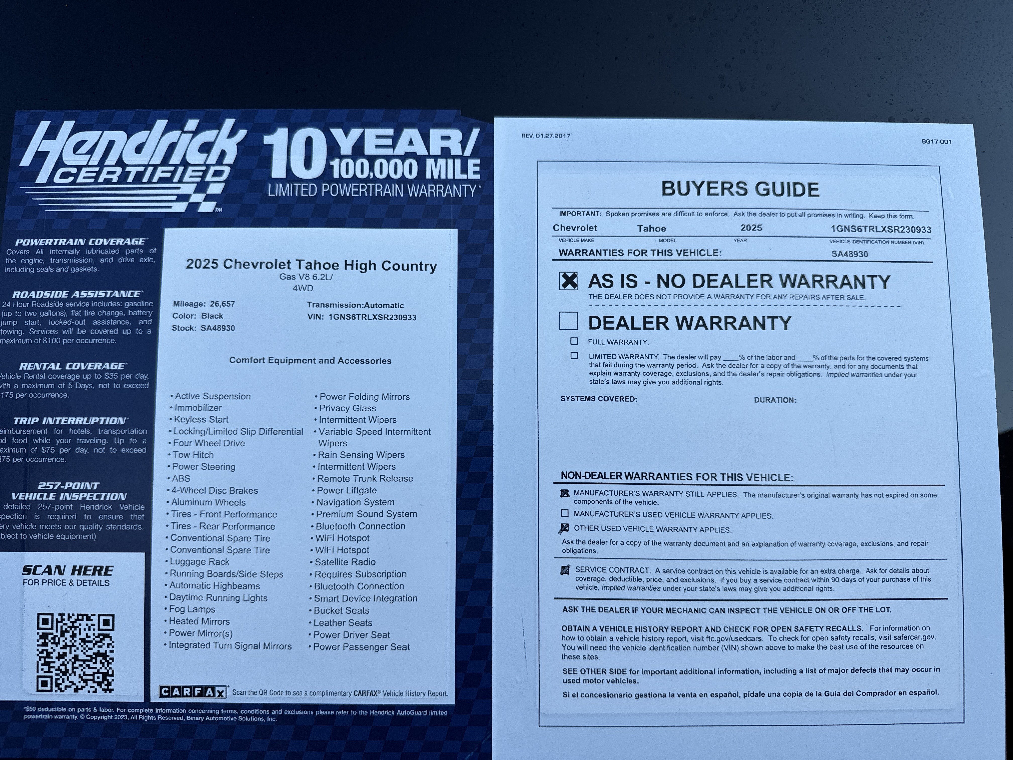 Used 2025 Chevrolet Tahoe High Country AWD/4WD image 40
