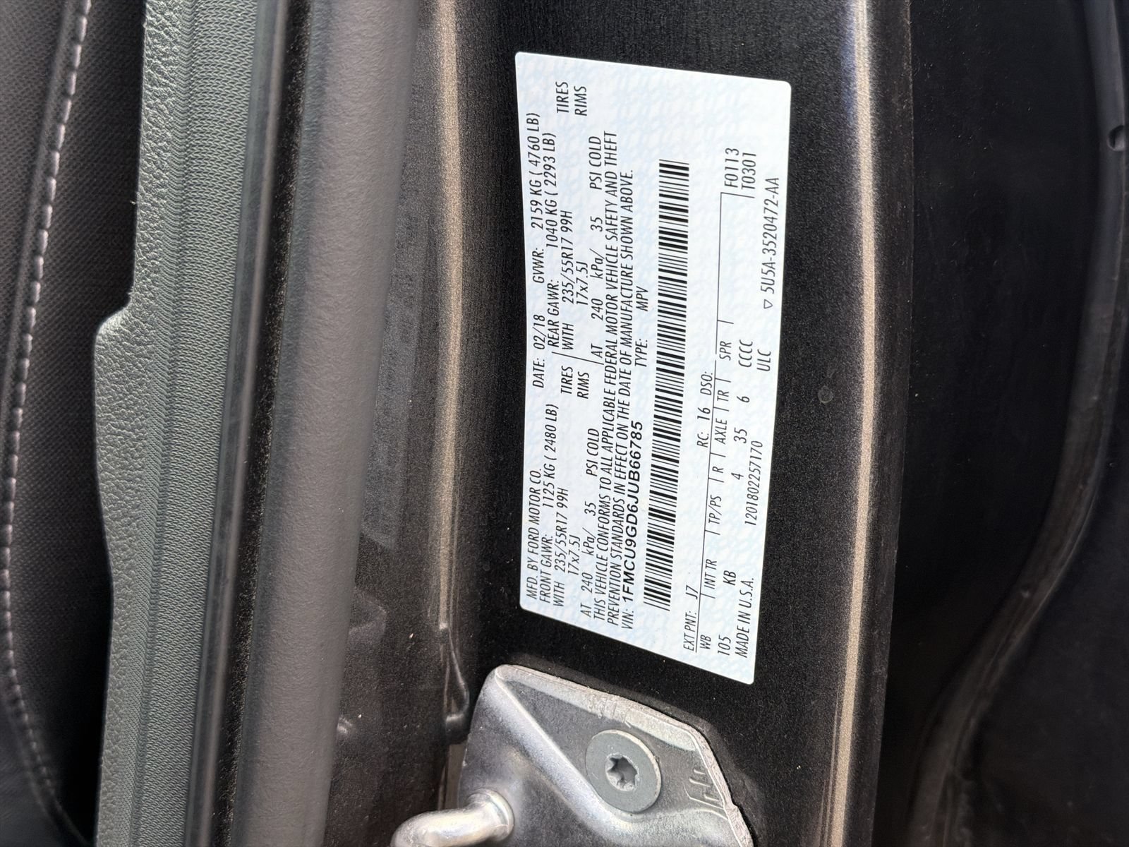 Used 2018 Ford Escape SE AWD/4WD image 16