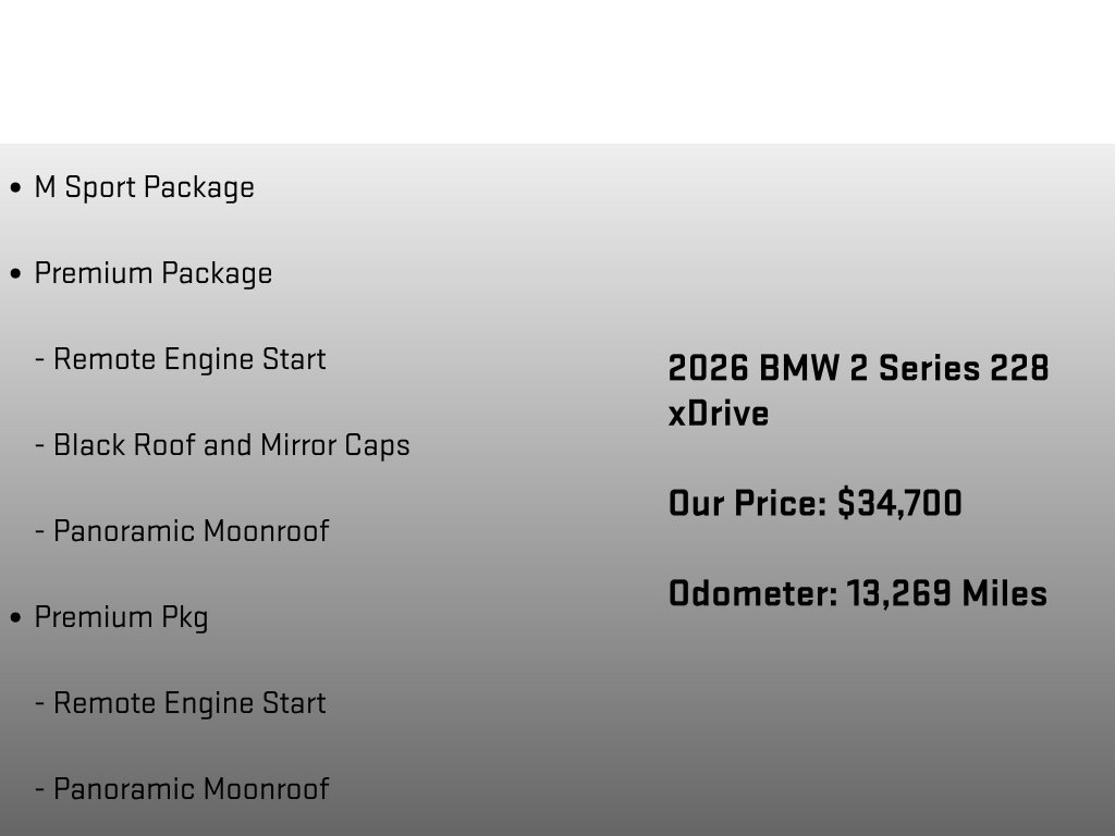 Used 2026 BMW 228i xDrive w/ Premium Package AWD/4WD image 6