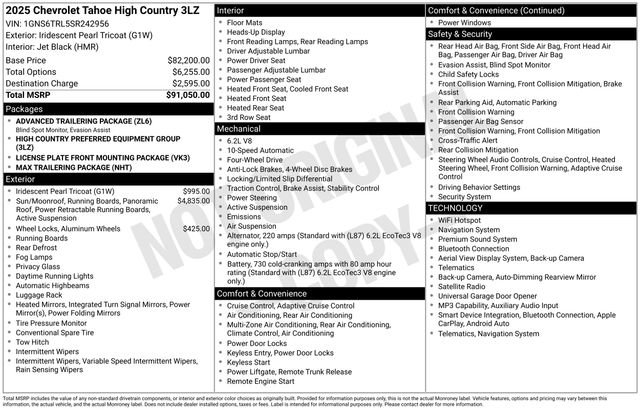 Used 2025 Chevrolet Tahoe High Country AWD/4WD image 36