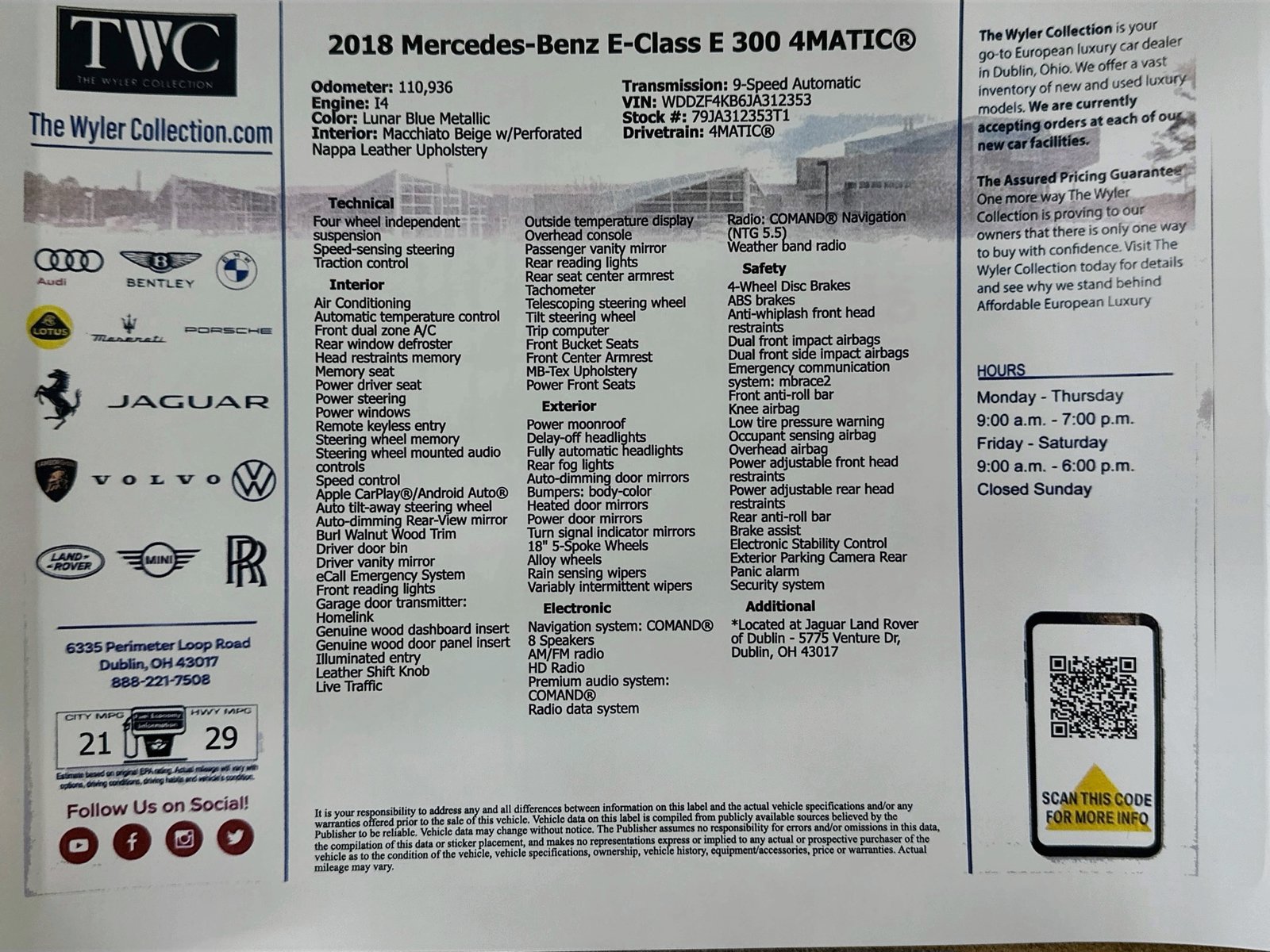 Used 2018 Mercedes-Benz E 300 4MATIC image 47
