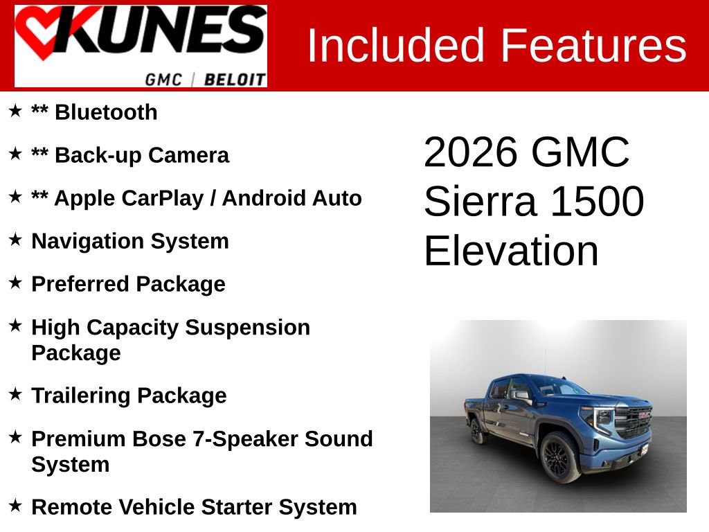 New 2026 GMC Sierra 1500 Elevation w/ Preferred Package image 2