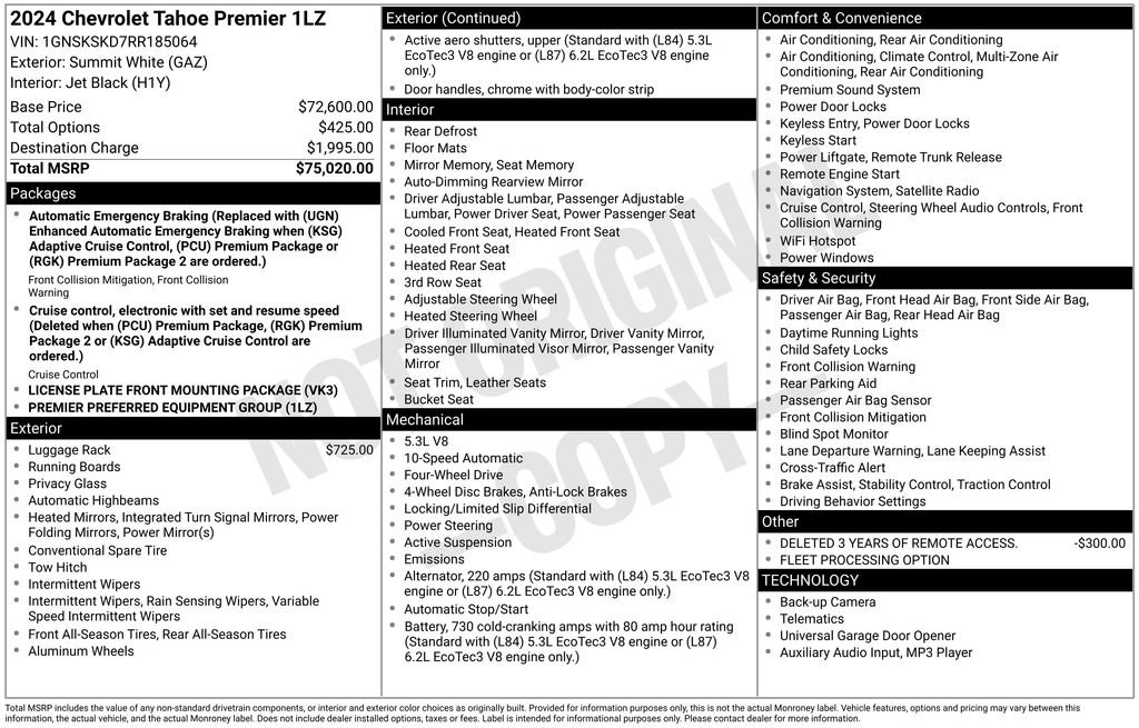Used 2024 Chevrolet Tahoe Premier AWD/4WD image 17