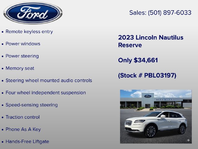 Certified 2023 Lincoln Nautilus Reserve w/ Luxury Package AWD/4WD image 20