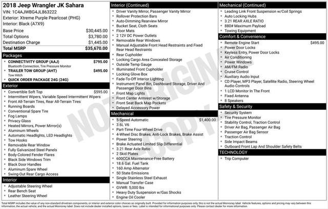 Certified 2018 Jeep Wrangler Sahara w/ Connectivity Group image 8