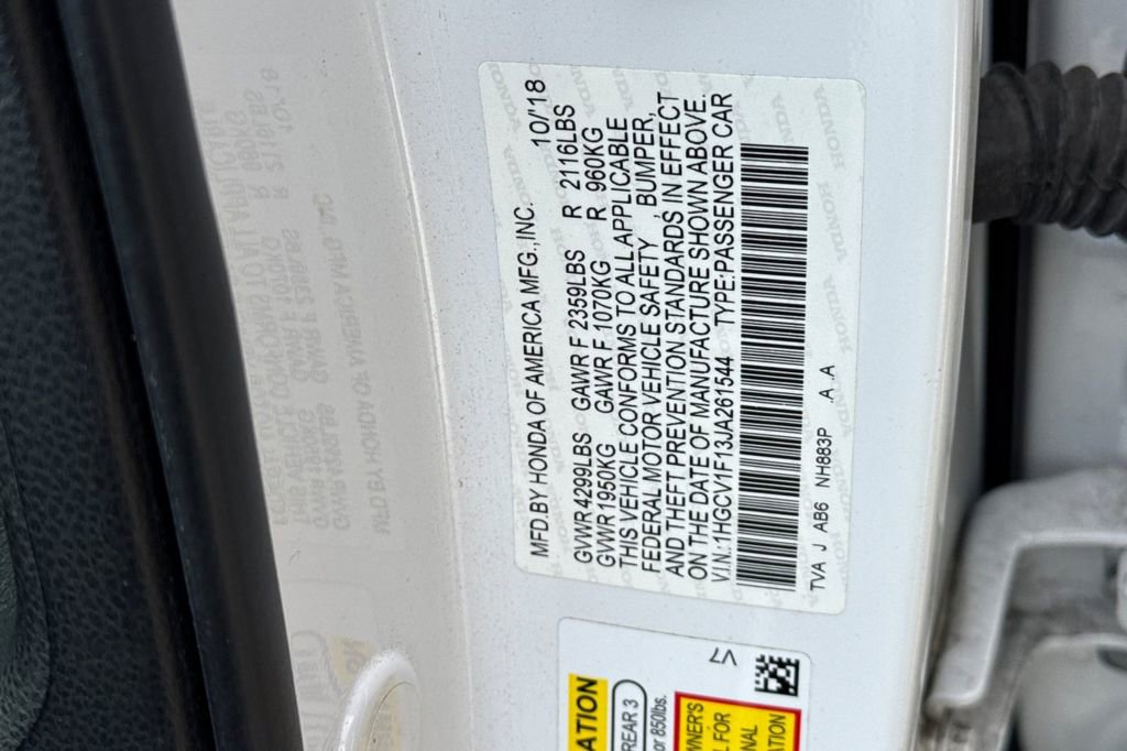 Certified 2018 Honda Accord LX image 3