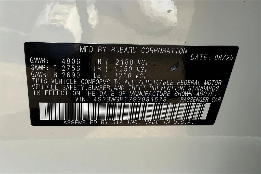 New 2025 Subaru Legacy Touring XT image 8