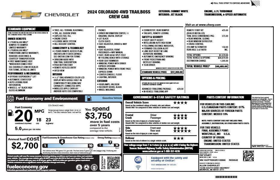 Used 2024 Chevrolet Colorado Trail Boss w/ Advanced Trailering Package image 5