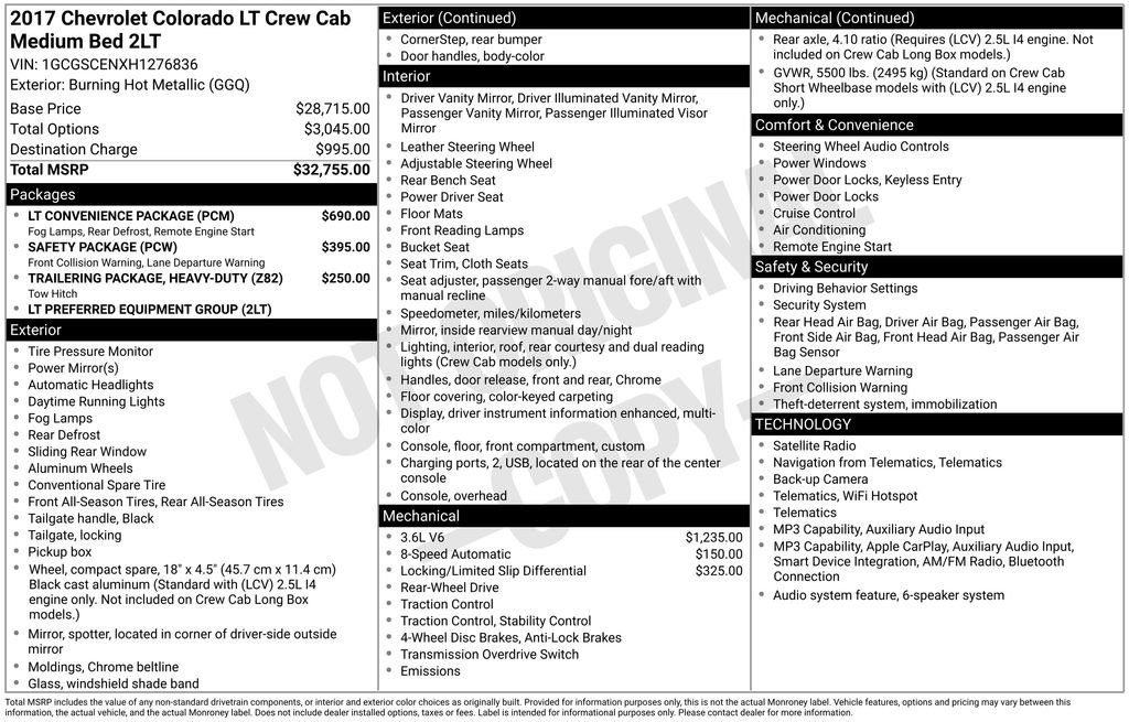 Used 2017 Chevrolet Colorado LT w/ LT Convenience Package RWD image 32