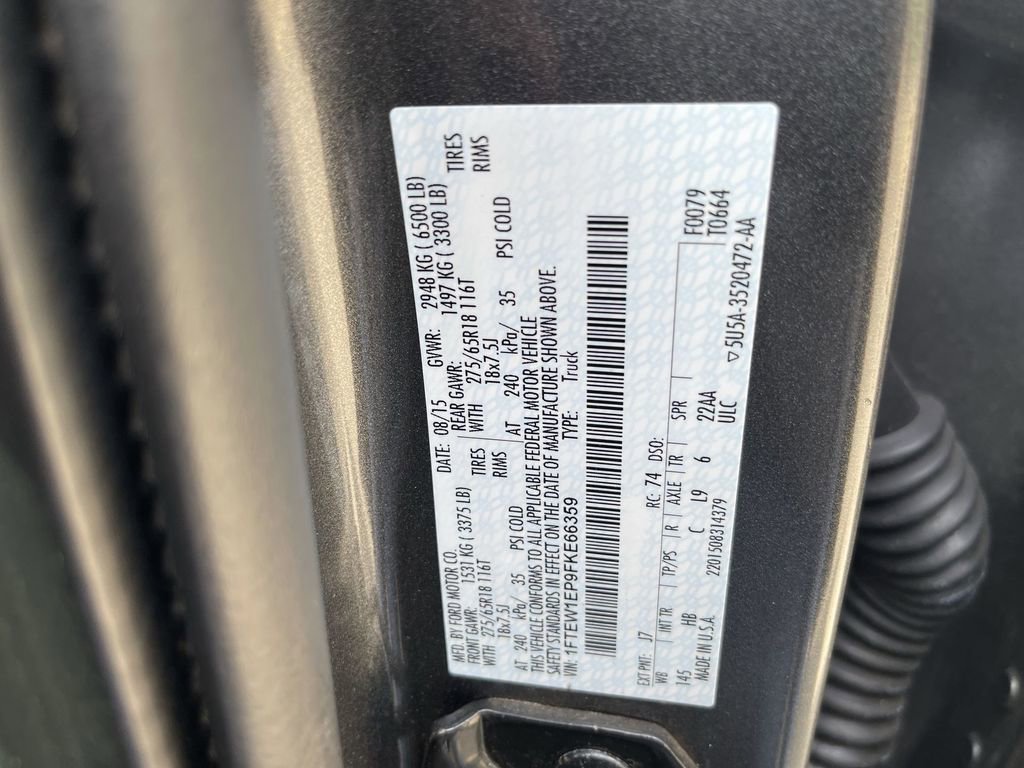 Used 2015 Ford F150 Lariat w/ Equipment Group 501A Mid AWD/4WD image 34