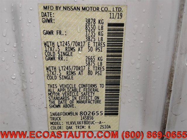 Used 2020 Nissan NV 1500 SV w/ Back Door Glass Package image 15