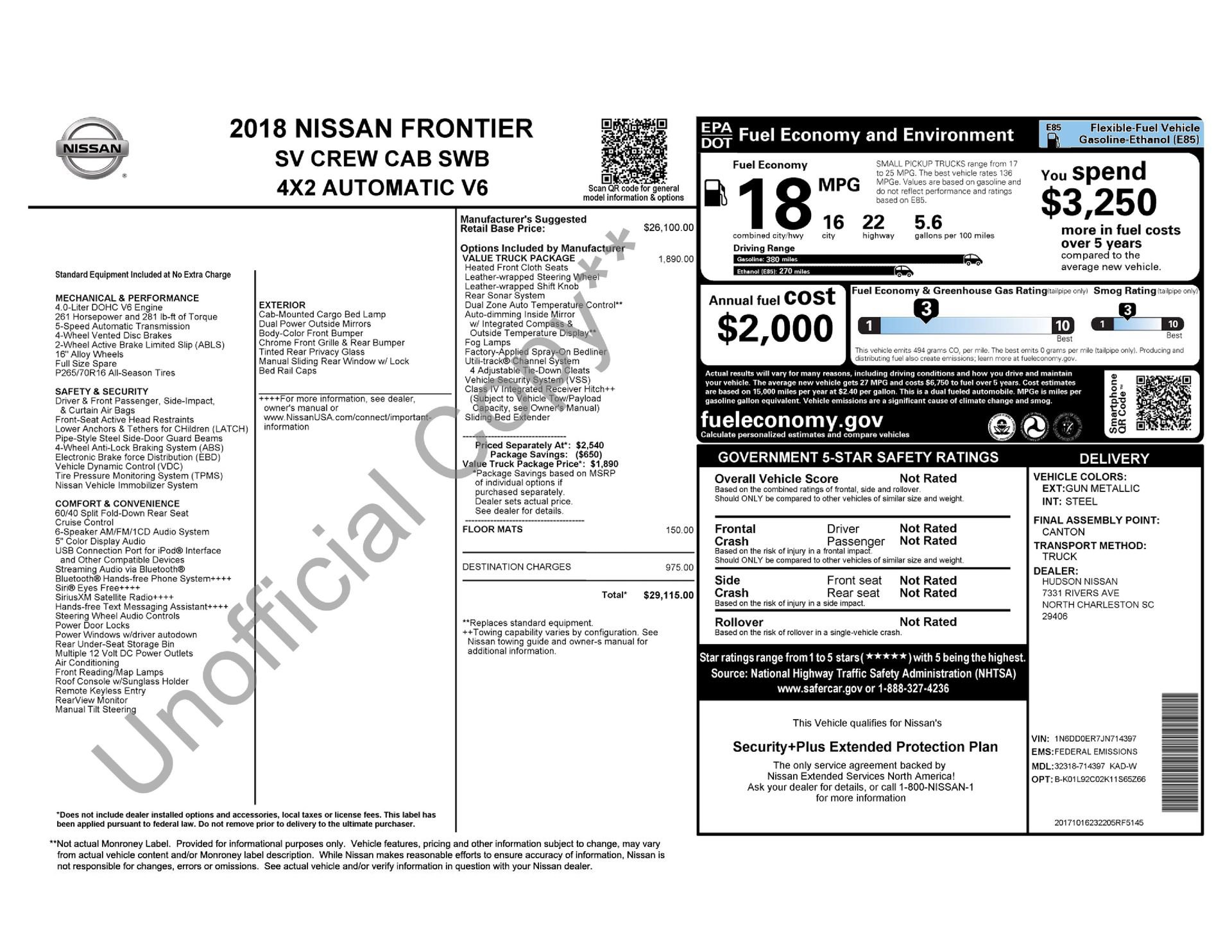 Used 2018 Nissan Frontier SV w/ Value Truck Package image 30
