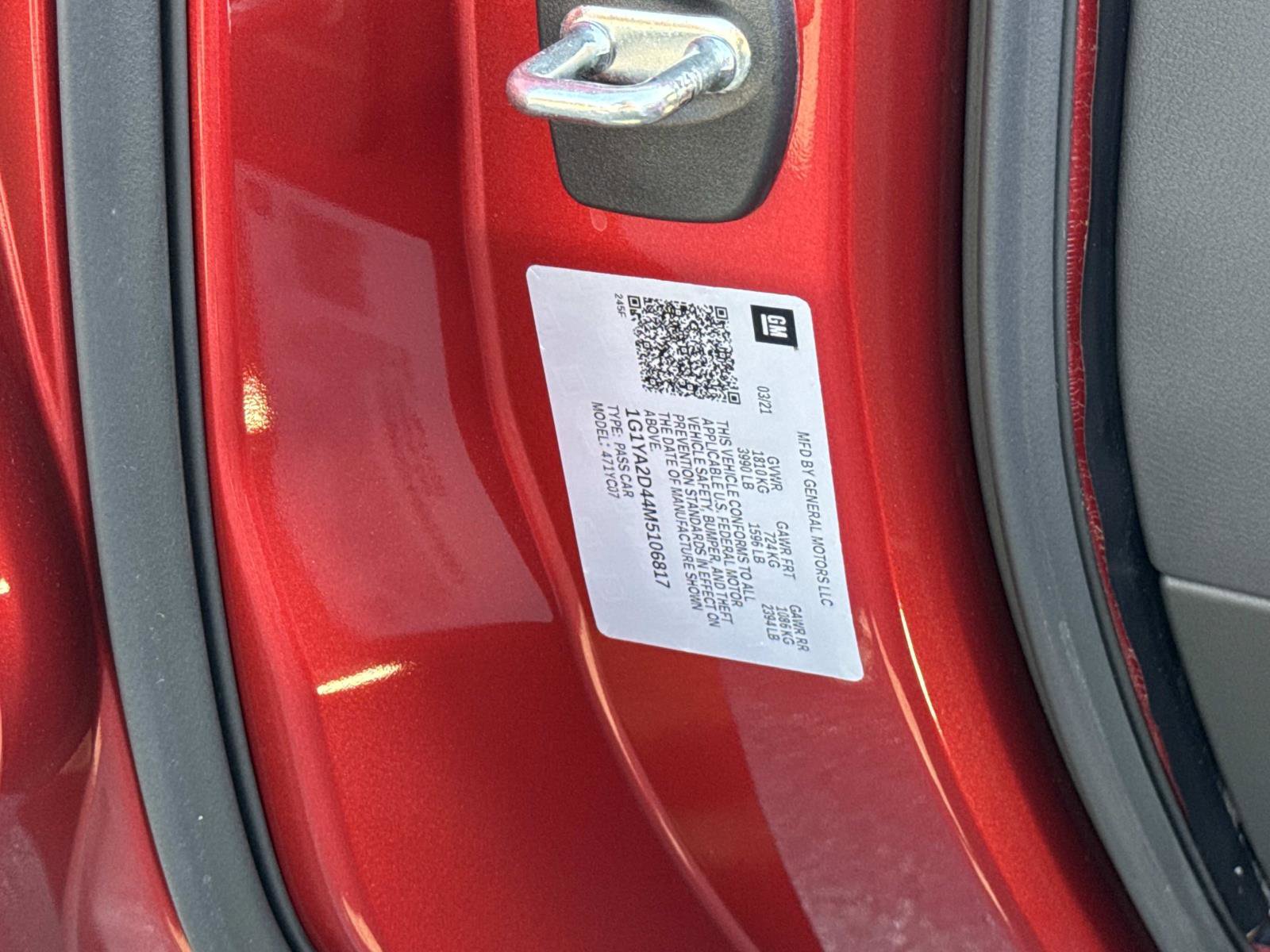 Certified 2021 Chevrolet Corvette Stingray Coupe w/ 1LT image 31