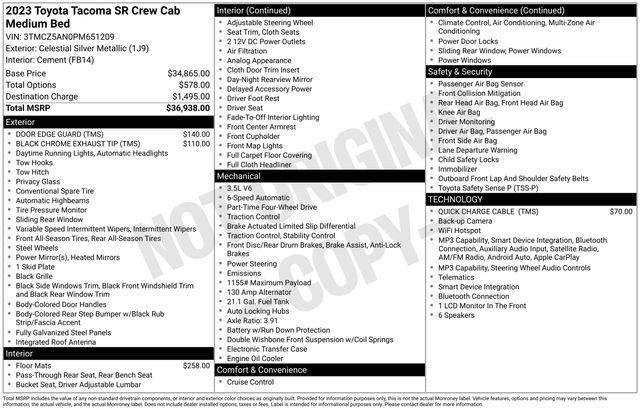 Certified 2023 Toyota Tacoma SR AWD/4WD image 32