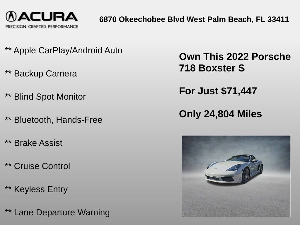 Used 2022 Porsche 718 Boxster S w/ Premium Package image 18