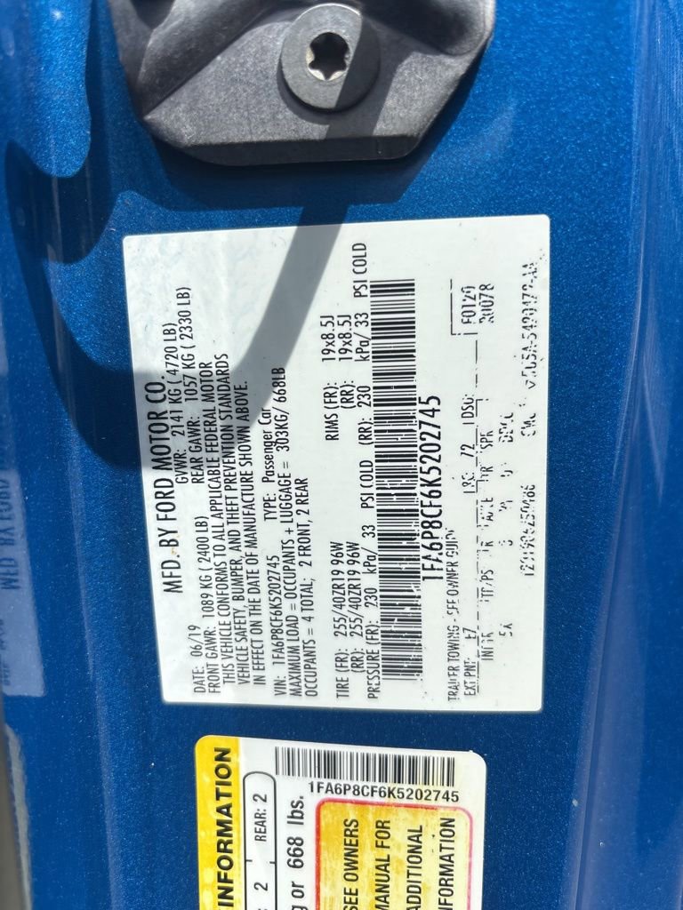 Used 2019 Ford Mustang GT Premium w/ Equipment Group 401A image 3