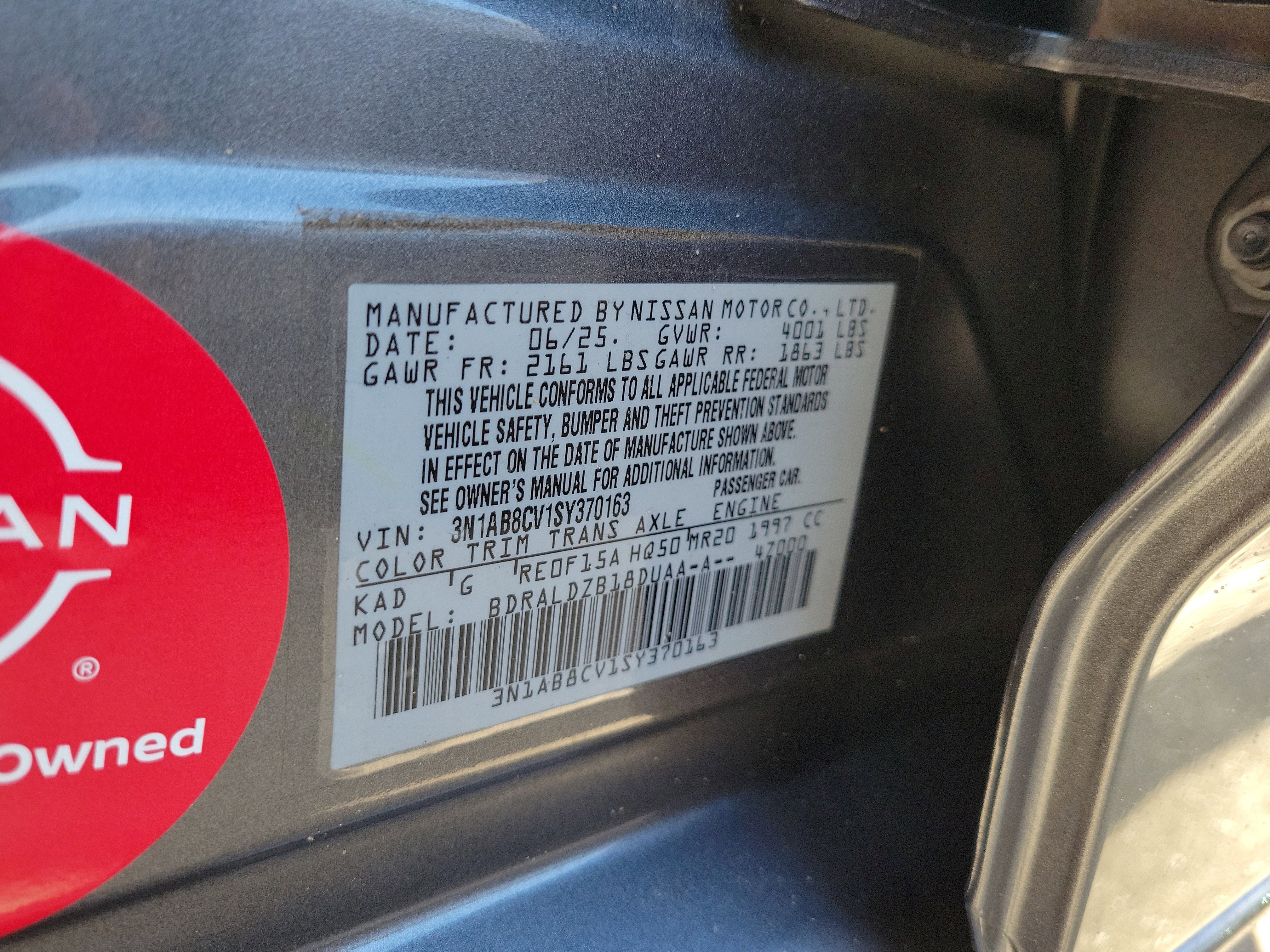 Certified 2025 Nissan Sentra SV w/ All-Weather Package FWD image 30