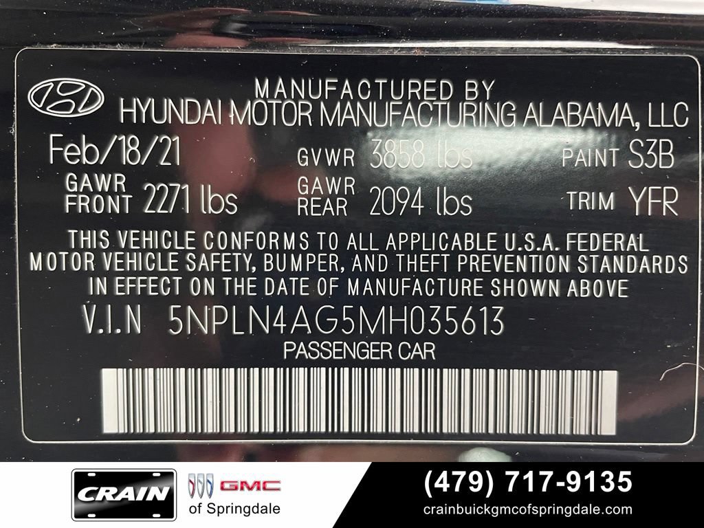 Used 2021 Hyundai Elantra SEL w/ Convenience + Premium Package FWD image 32