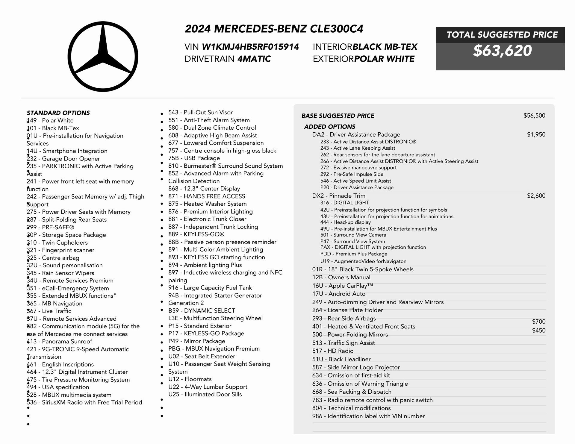 Used 2024 Mercedes-Benz CLE 300 4MATIC Coupe image 73