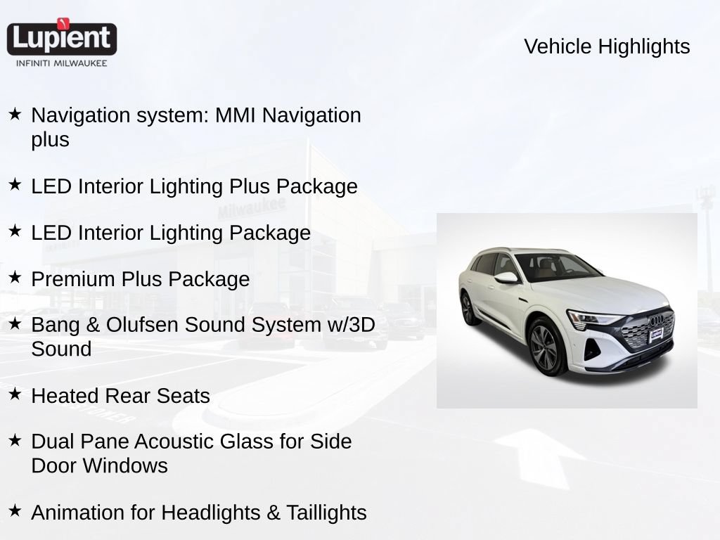 Used 2024 Audi Q8 e-tron Premium Plus w/ Premium Plus Package AWD/4WD video 2