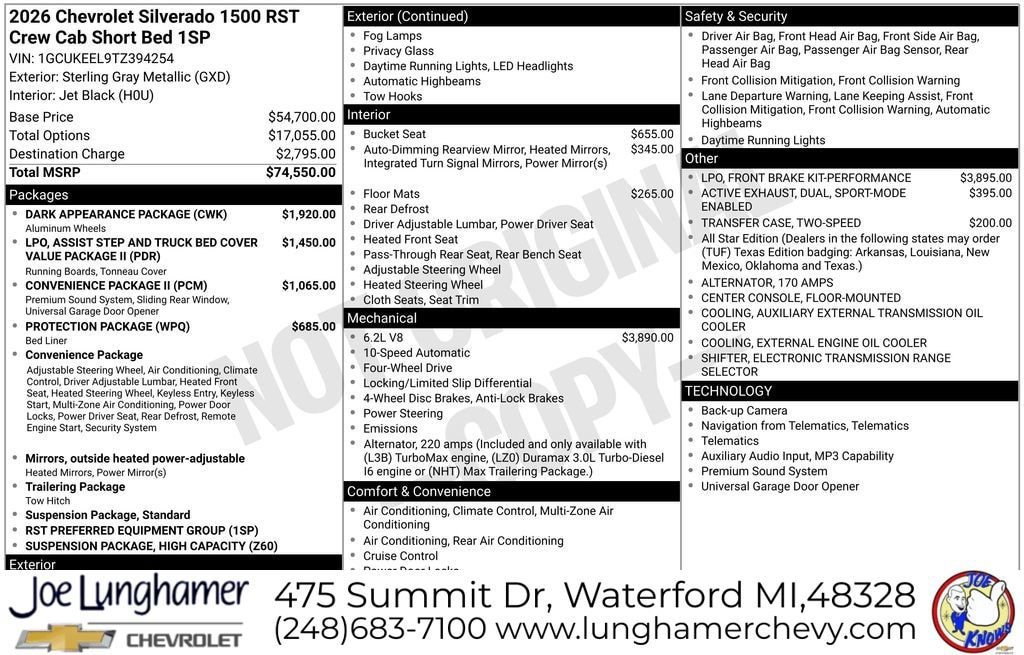 New 2026 Chevrolet Silverado 1500 RST AWD/4WD image 13