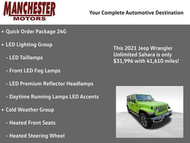 Used 2021 Jeep Wrangler Unlimited Sahara w/ Dual Top Group image 2